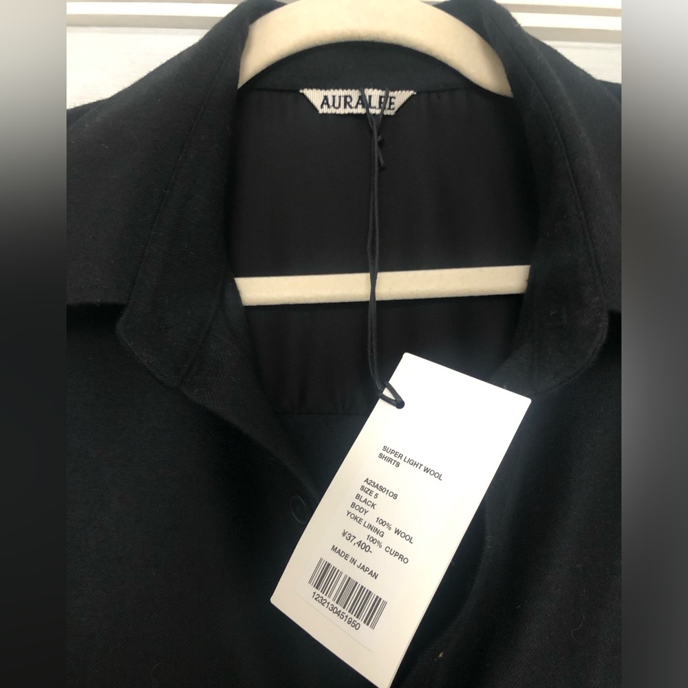 Auralee Wool Black Shirt - Picture 8 of 11